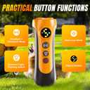 Dog Bark Deterrent Device - 3X Ultrasonic Anti-Bark Device with 5 Adjustable Levels, 30ft Range for Indoor/Outdoor Use Rechargeable & Portable for Your or Neighbor's Dog with Flashlight (Orange)