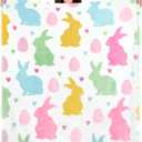 Mindsoft Easter Blanket Spring Bunny Rabbit Eggs Soft Flannel Colorful Decorative Throw Blanket Decor Holiday Square Birthday Gift for Home Couch Sofa Bed Room Decoration, 50x60 Inch
