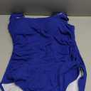 One Piece Swimsuit for Women Ribbed Tummy Control Bathing Suit Ruched Swim Suit Slimming Swimwear (XX-Large, Royal Blue)