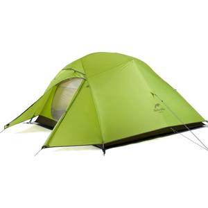 Naturehike Cloud Up 3 Person Backpacking Tent with Footprint - 3 Season Free Standing Lightweight 3 Person Camping Tent | with Footprint, Free Standing, Dome, Camping, Hiking, Waterproof (Mustard Green)