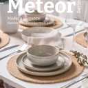Famiware Meteor 24-Piece Stoneware Dinnerware Set, Matcha Green