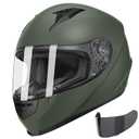GLX GX11 Compact Motorcycle Helmet - Camo, Large - Full Face w/ Tinted Visor, DOT Approved