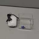 Hermit Crab Pool with Bubbler, Hermit Crab Tank with Aquarium Air Pump, Quiet Oxygen Bubbler Pump with Air Stone, Transparent Water Tank with Climbing Ramp, Ideal for Small or Medium Habitat Home