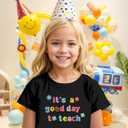 Kindergarten Shirt for Girls Boys First Day of School Tshirt Cute Little Kids Back to School Tee Tops (Black)
