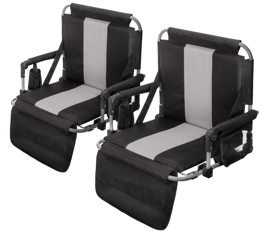 Stadium Seats for Bleachers Portable Bleacher Chairs W/Cushion