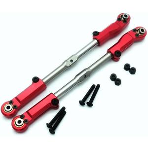 Stainless Steel Adjustable Turnbuckle Rear Upper Tie Rod with Aluminum Ends Red for Arrma 1/8 Kraton Outcast Notorious Talion 1/7 Fireteam AR330221 AR330230
