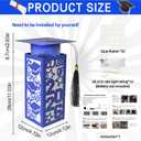 12 Pcs Graduation Table Centerpieces Boxes Class of 2026, Blue Graduation Paper Lanterns Boxes with String Lights Hollow Out for Congrats Grad School College Table Decorations Grad Party Photo Props