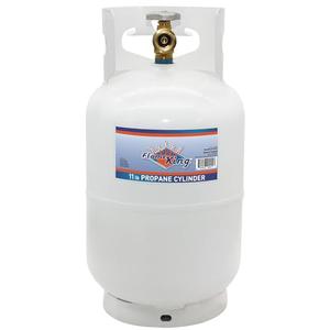 Flame King 10LB Steel Propane Tank Cylinder with Type 1 Overflow Protection Device Valve, Great for Camping, Fire Pits, Heaters, Grills, Overlanding, White