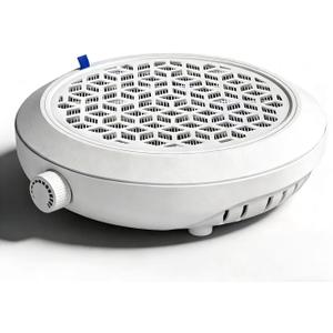 Nail Dust Collector for Nail Tech & Acrylic Nail Polishing - Ultra-Quiet 8000RPM Turbo Brushless Motor, Reusable Filter & Magnetic Detachable Design for Salon, Home DIY & Crafts etc.(Milky White)