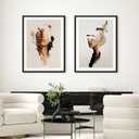 upsimples 24x32 Poster Frame, Display Pictures 20x28 with Mat or 24 x 32 Without, Wall Hanging Picture Frames, Black, 1 Pack