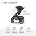 UPPAbaby Vista V3 Convertible Single-to-Double Stroller for Baby & Toddler, 30+ Configurations, Car Seat Compatible, All-Wheel Suspension, XL Basket Jake (Charcoal/Carbon Frame)