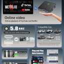 Wireless CarPlay Adapter 2025 Smart AI Box for iPhone & Android Auto | Streaming Entertainment Video Box with Support for TikTok Netflix YouTube TF Card | Plug & Play in-Car Multimedia System