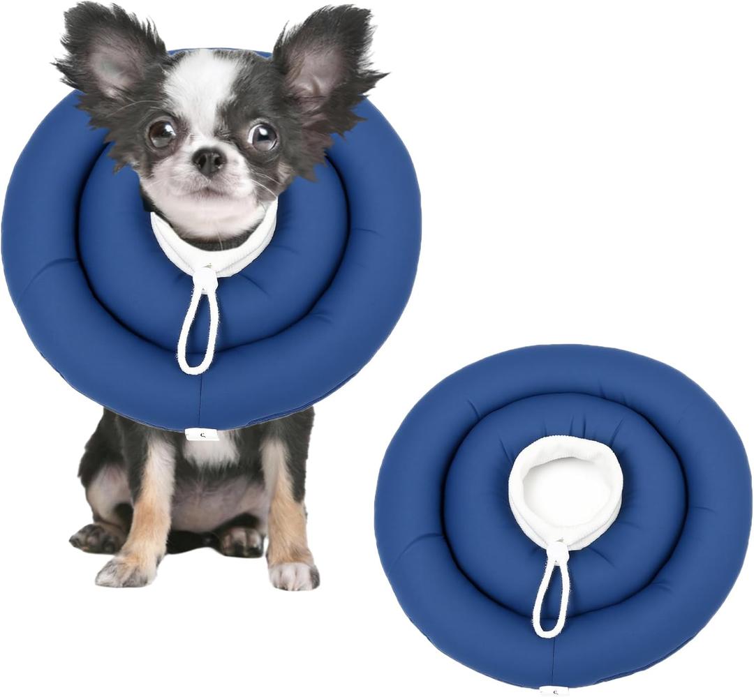 Soft Dog Cones, Recovery Dog Donut Collar After Surgery- Cone of Shame Alternative, Pet Elizabethan E-Collar Anti-Bite Lick Wound Healing Adjustable for Small Large Medium Dogs-BARDIMIES (M(Neck Girth 5.9-9IN))