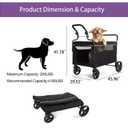 Garvee Foldable Dog Stroller for Large & Medium Dogs – All-Terrain, 360° Universal Anti-Slip Silent Wheels & Responsive Rear Brakes, Breathable See-Through Mesh for All-Season Use