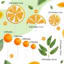 22 Pcs little cutie cupcake toppers Orange Cake Decorations Polymer Clay Orange Balls Leaf Cake Toppers for Little Cutie Baby Shower Tangerine Clementine Fruit Themed Birthday Party Favor Supplies