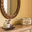 Sopicoz Wood Display Riser, Decorative Display Stand for Candles Plants Bottles Vases Soap Dispenser , 9 inch Wooden Tray Pedestal Stand for Kitchen Bathroom Countertop Decoration (Brown, 9 inch)