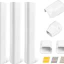 LyPrem Mini Split Line Set Cover 3" PVC Line Cover Kit for Mini Split and Central Air Conditioner & Heat Pump(3'' x 4.2Ft White)