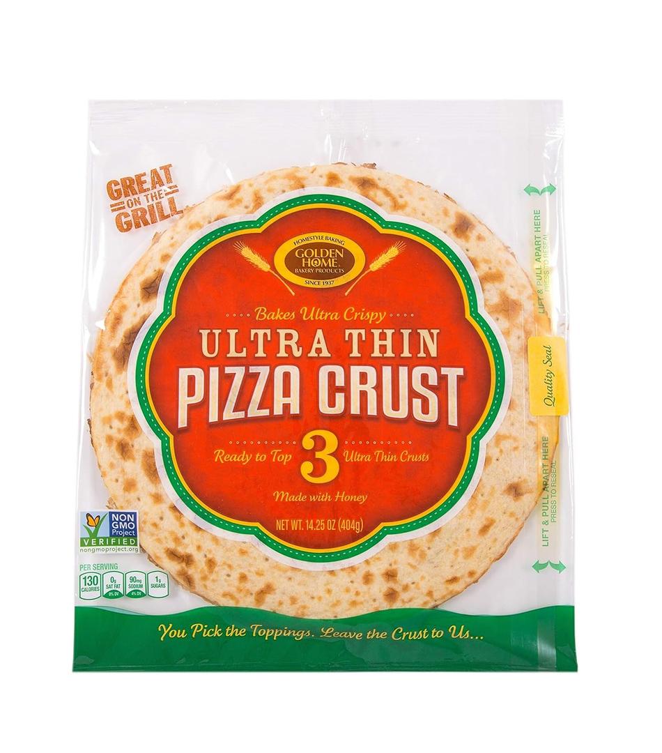 2 x Golden Home Bakery Products Ultra Thin Pizza Crust, 12" (3 Pack)