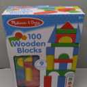 Melissa & Doug Wooden Building Blocks, 100-Piece Set of Sorting & Stacking Toys in 4 Colors and 9 Shapes, Classic Toddler Toys for Girls & Boys Ages 2+ - FSC Certified