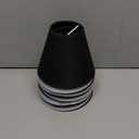 Set of 6 Clip-on Mini Chandelier Lamp Shades,3.5" x 5.1" x 5.5",Small Barrel,Handmade,Traditional Decorative,Natural Linen Lamp Shade,Modern European Style Bell Shade (Black)