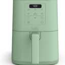 bella 4Qt Slim Air Fryer, Fits-anywhere Kitchenware, EverGood Ceramic Nonstick Coating, Adjustable Temperature, 6 Preset Cooking Options, 60 Min Auto Shutoff w Audible Tone, 3.3lb Capacity, Seaglass