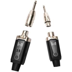 STRICH M2 UHF Wireless Microphone System XLR Mic Adapter 16 Channels, Transmitter and Receiver for Dynamic Mic, 48V Phantom Power for Condenser Microphone, Compatible with Audio Mixer PA Speaker