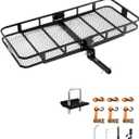 VEVOR 70" x 30" x 6", Hitch Cargo Carrier, 500 lbs Capacity with Nighttime Reflective Reminder, Folding Hitch Mount Cargo Carrier Basket with Hitch Lock for 2" Receiver, Fit for SUVs (no Bag)