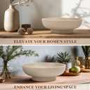 YMXYJM Large Decorative Bowl, Modern Handicraft Resin Bowls for Home Decor, Decorative Fruit Bowl for Kitchen Counter, Stylish Key Bowl for Entry Table, Artificial Stone Resin Beige