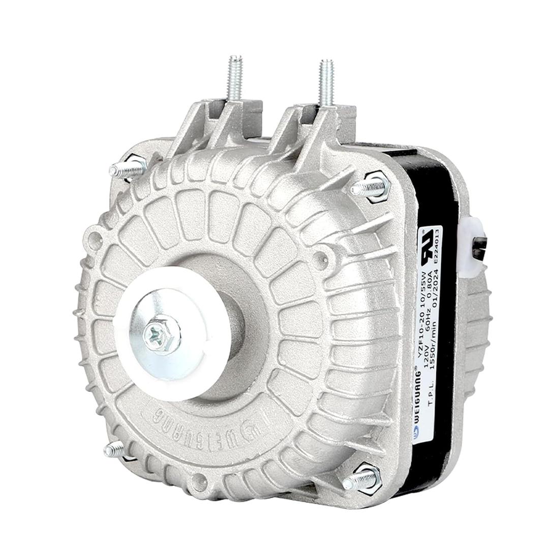 YZF10-20 Fan Motor AC 120V 10/55W 0.8A 60Hz 1550rpm Condenser Shaded Pole Motor for Atosa Avantco Refrigeration Equipment Freezer Radiator Evaporator, Small Ventilation Equipment 5-Year Replacement