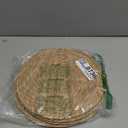 Round Woven Placemats Set of 4, 12" Boho Rattan Placemats Natural Hand-Woven Place Mats Table Decor, Chargers for Dinner Plates, Farmhouse Place Mats, Wicker Table Mats for Dining Table, Home (12 inch-standard)