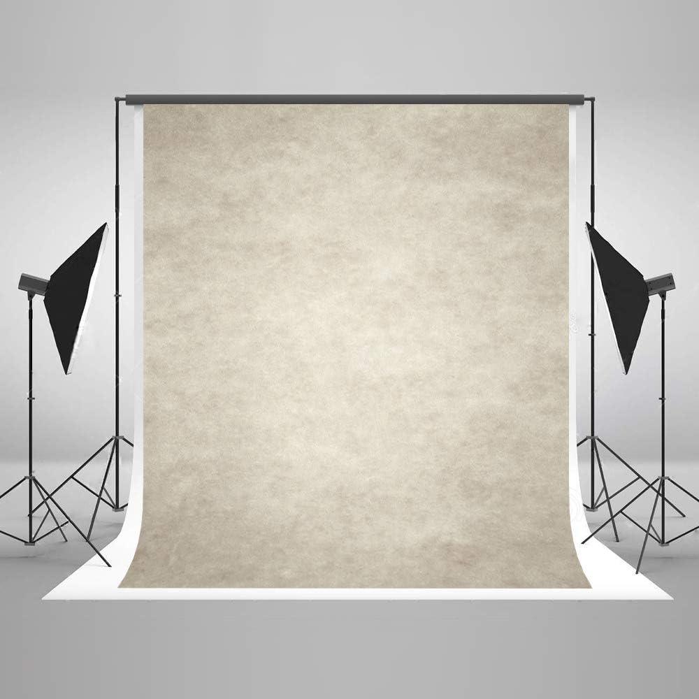 6.5ft(W) x10ft(H) Ivory Portrait Photography Backdrop Beige Microfiber Abstract Photo Studio Background for Photographers Head Shots Old Master Photo Props
