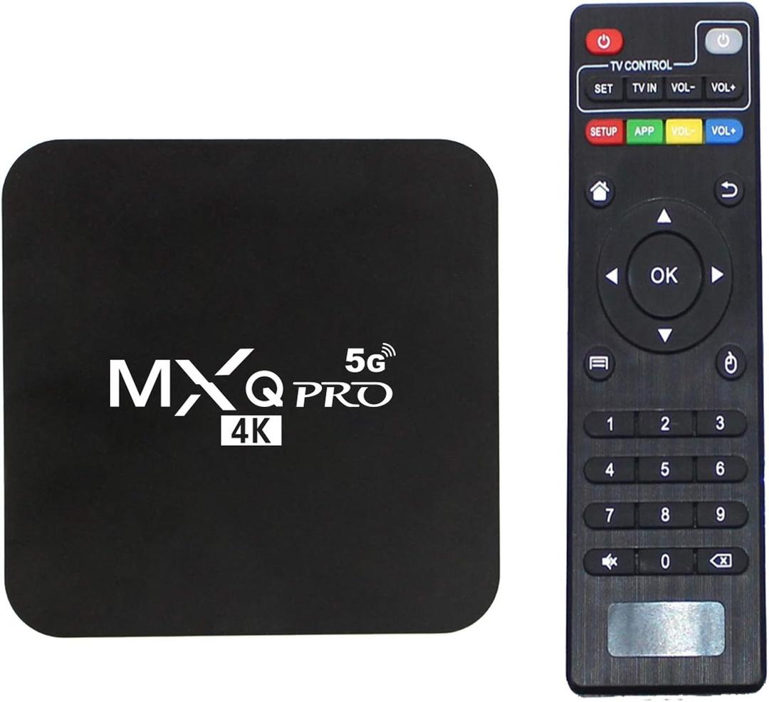 MXQ Pro 5G Android 13.1 TV Box 2025 Upgraded Ram 2GB ROM 16GB Android Smart Box H.265 HD 3D Dual Band 2.4G/5.8G WiFi Quad Core Smart Home Media Player