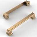 Amerdeco 10 Pack Champagne Bronze Cabinet Pulls - 5 Inch(128mm) Hole Center Cabinet Hardware for Kitchen, Bathroom, Dresser Pulls ZH0001