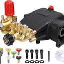 YAMATIC Horizontal Triplex Pressure Washer Pump 3/4" Shaft 2800-3700 PSI @ 2.5 GPM 5-8 HP Replacement Pump Compatible with Honda GC190 GX200 Simpson 90036 40224 40225 40226 Santoprene 41182