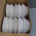 Nuogo 10 Pack Wooden Dough Bowls Bulk 8.5 Inch Rustic Dough Bowls for Wedding DIY Candle Home Crafts Making Farmhouse Fruits Supplies Decoration(White)