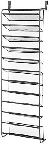 Whitmor 36 Pair Over The Door Shoe Rack, White