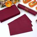 100 Pcs Burgundy Paper Napkins Disposable - Maroon Guest Dinner Napkins for Bathroom Wedding Birthday Graduation Party