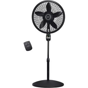 Lasko Oscillating Cyclone Pedestal Fan, Adjustable Height, Timer, Remote Control, 3 Speeds, for Bedroom, Living Room, Home Office, 18", Black, 1843