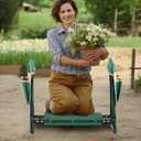 VEVOR Garden Kneeler and Seat Heavy Duty, Portable Garden Stool with 6'' EVA Kneeling Pad and 2 Tool Bags, Folding Garden Bench to Relieve Knee & Back Pain, Great Gifts for Seniors, Family Gardeners