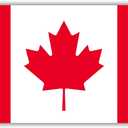Canadian Flag Vinyl Sticker, 2.4 x 4 Inches - Strong Adhesive Waterproof Decal - Used for Notebook, Car, Mug, Cup Laptop and Water Bottle