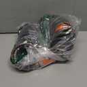 Garden Hose 25 ft Flexible Water Hose Coiled Water Pip Lightweight and No Kink for Coil Hose with 3/4'' Brass Connector 10 Pattern Nozzle (Grey+Orange)