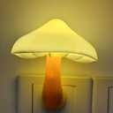 AUSAYE Sensor LED Night Light Plug in Wall Lamp, Energy Saving NightLight Cute Mushroom Night Lights for Adults Kids Bedroom,Bathroom,Toilet, Stairs, Kitchen,Hallway Corridor Warm White (1 Pack)