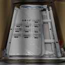 sthmec Nightstand with Charging Station, LED White Nightstand with 3 Fabric Drawers PU Finish, Bedside End Tables, 2-Tier Open Storage Shelf Side Table Nightstand with Drawers for Bedroom, White