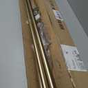 Warm Gold Adjustable Curtain Rods, 144 to 164 Inch, Heavy Duty 1-Inch Telescoping Rods with Cap Finials