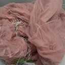 Tulle Backdrop Curtain with Lights String 10FT X 8FT Dusty Rose Sheer Tulle Backdrop Curtains for Wedding Birthday Party Reception Photo Booth Background Decorations (2 Panels 5x8FT)
