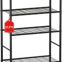 Storage Shelves - 4 Tier Wire Shelving Unit, Metal Shelving Organizer, Garage Storage Shelf, Bathroom Storage for Laundry Room, Closet, Kitchen & Pantry, 28.9" W x 11.8" D x 57.5" H, Black 