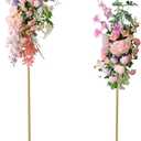 Queension 6FT Arch Backdrop Stand, Metal Wedding Arch Stand for Ceremony, Backdrop Stand Arch Frame with Base for Birthday Party Baby Shower Balloon Arch Decorations, Gold