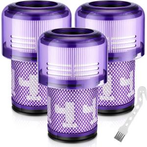 V12 Filter Replacements for Dyson V12 Detect Slim, Detect Slim Animal, Slim+ Cordless Vacuum and V12 Slim Absolute Vacuums, SV34, SV35 Vacuums Filter Replacement, Compare to Part 971517-01, 3 Pack