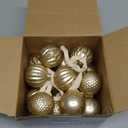 6.5 ft Champagne Gold Ornament Garland Neutral Textured Christmas Shatterproof Ornaments Garland 2 Inch 24 Ball Vintage Rustic Farmhouse Ball Xmas Decor for Mantel Indoor Outdoor