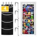 zebricolo, stuffed animal storage, The solution you have been looking for, stuff animal organizer, Holds a lot, toy storage, Way better than the ceiling hammocks, over the door, stuffy storage, Black+White